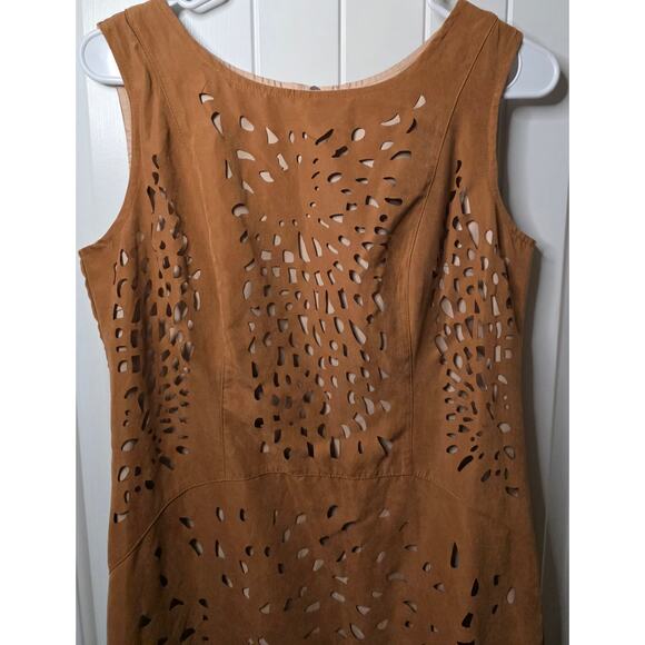 Cato Sueded Laser Cut Midi Dress Size 6 ♥️ - Picture 4 of 5